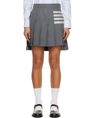Thom Browne Plain Weave 4-Bar プリーツ ミニスカート - サムネイル1