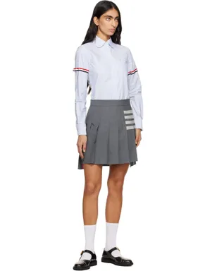 Thom Browne Plain Weave 4-Bar プリーツ ミニスカート - サムネイル4