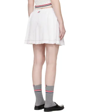 Thom Browne Eyelash ツイード ドローストリング プリーツ ミニスカート - サムネイル3