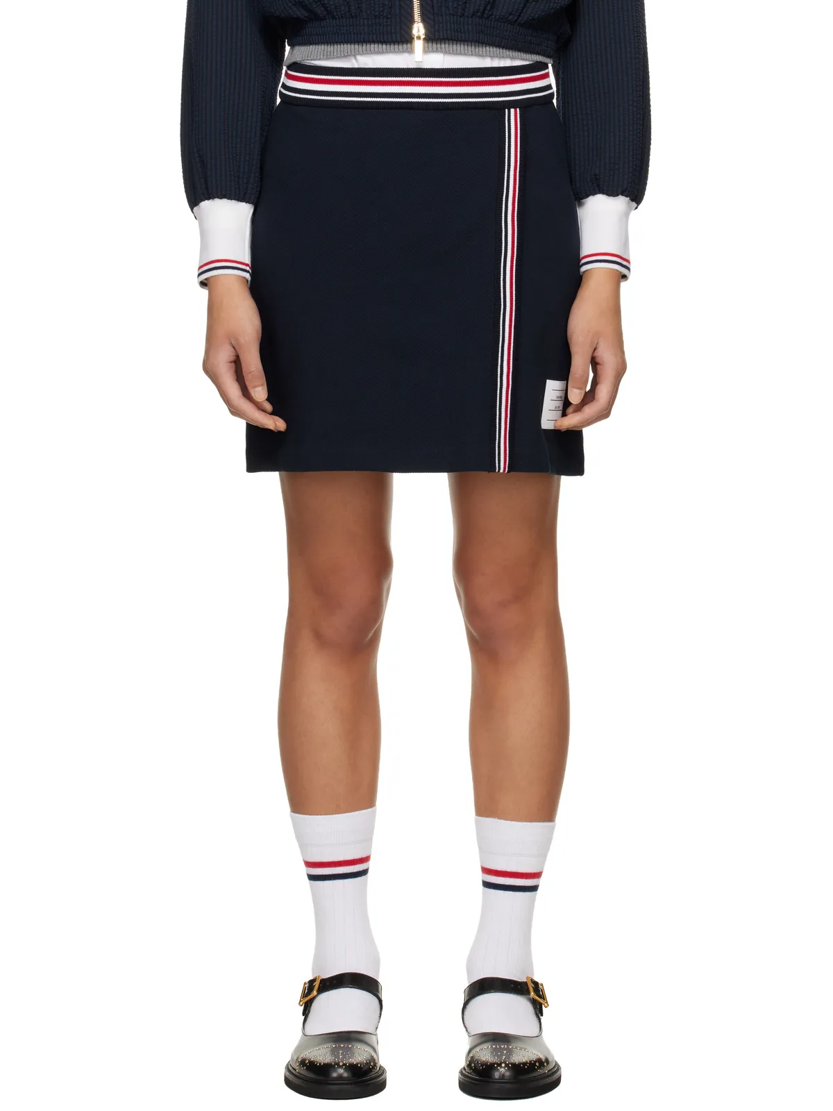 Thom Browne RWB Trim ラップ ミニスカート - 画像1