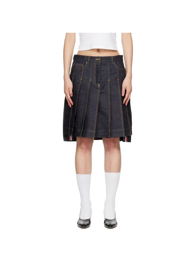 Thom Browne Thom Browne Pleated Denim ミニスカートの商品画像