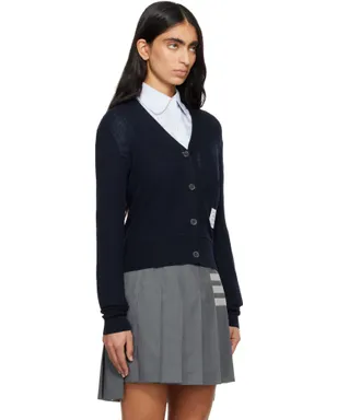 Thom Browne ワイド ウール リブ Vネックカーディガン - サムネイル2