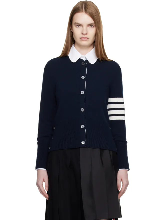 Thom Browne Thom Browne Jersey Intarsia Classic Fit 4-Bar カーディガンの商品画像