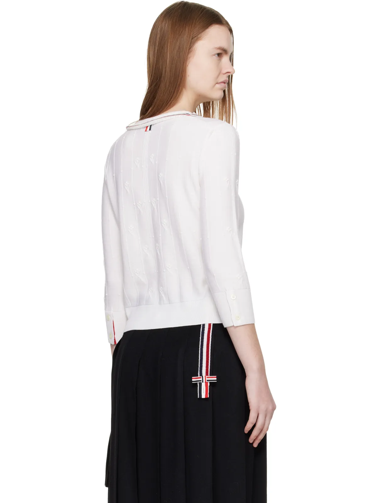 Thom Browne Bobble Stitch 3/4スリーブ カーディガン - 画像3