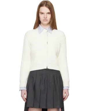Thom Browne Full Stitch クロップド クルーネック カーディガン - サムネイル1