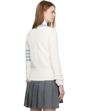 Thom Browne Milano Stitch Cotton 4-Bar カーディガン - サムネイル3