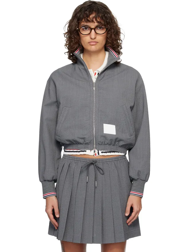 Thom Browne Thom Browne ウール シアサッカー ジップアップ トラックジャケットの商品画像