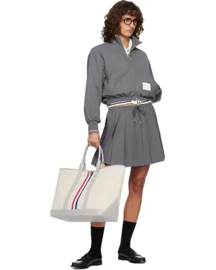 Thom Browne ミディアム RWB Stripe Tool トートバッグ - サムネイル4