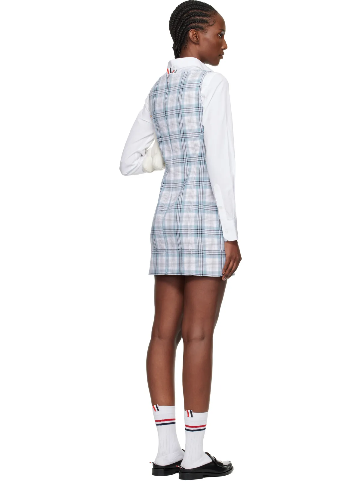 Thom Browne Windowpane Plaid Sack ミニワンピース - 画像3