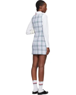 Thom Browne Windowpane Plaid Sack ミニワンピース - サムネイル3