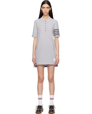 Thom Browne テクスチャード ピケ ミニ ポロシャツワンピース - サムネイル1