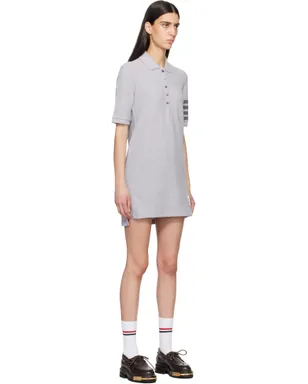 Thom Browne テクスチャード ピケ ミニ ポロシャツワンピース - サムネイル2