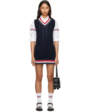 Thom Browne Cricket RWB Stripe Baby Ladder Cable ミニワンピース - サムネイル1