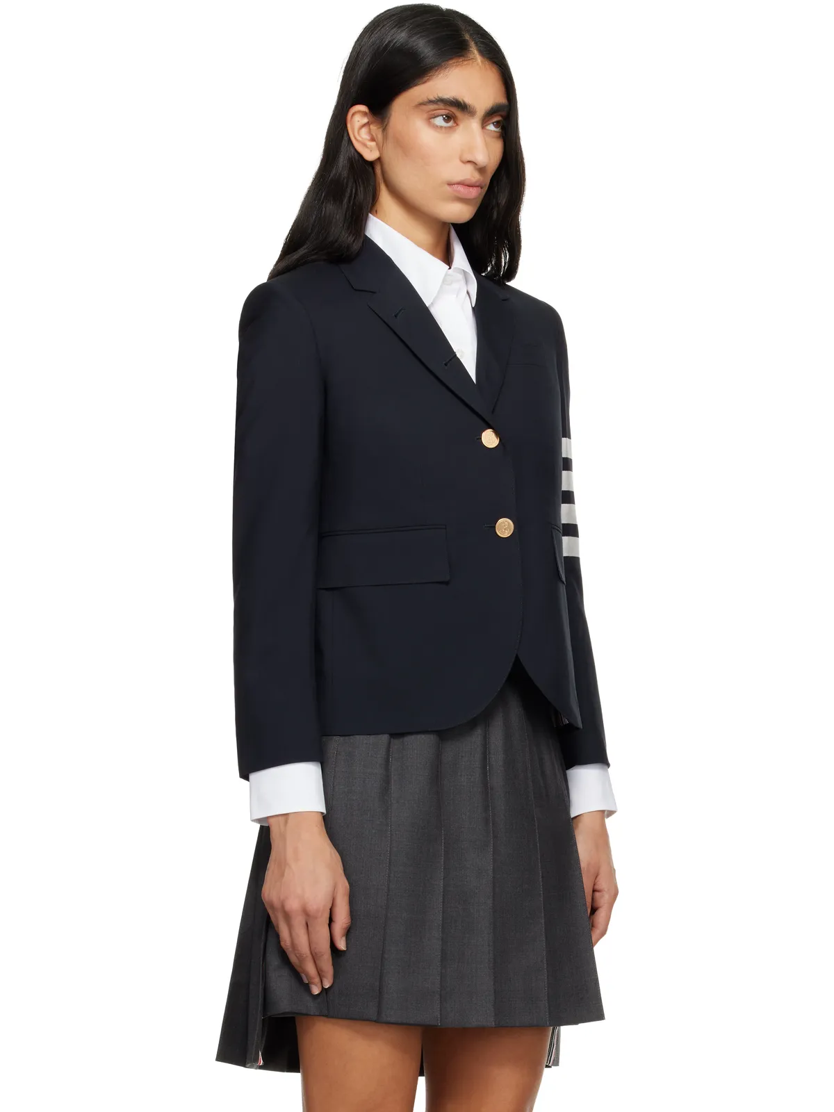 Thom Browne Plain Weave 4-Bar High Armhole Sport コート - 画像2