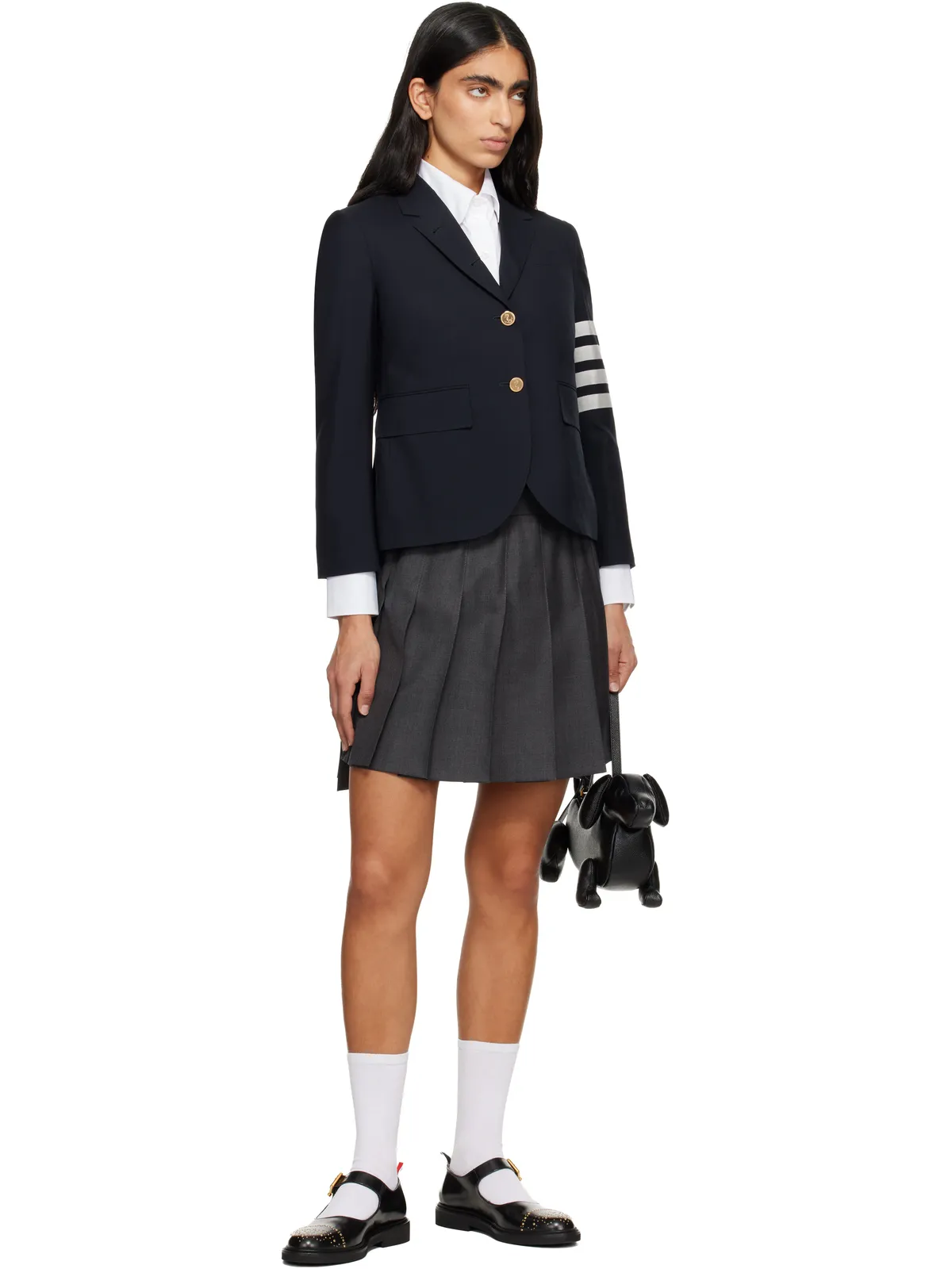 Thom Browne Plain Weave 4-Bar High Armhole Sport コート - 画像4