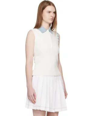 Thom Browne ミラノリブ ノースリーブ ポロシャツ - サムネイル2