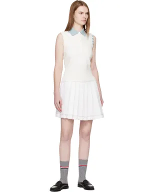 Thom Browne ミラノリブ ノースリーブ ポロシャツ - サムネイル4
