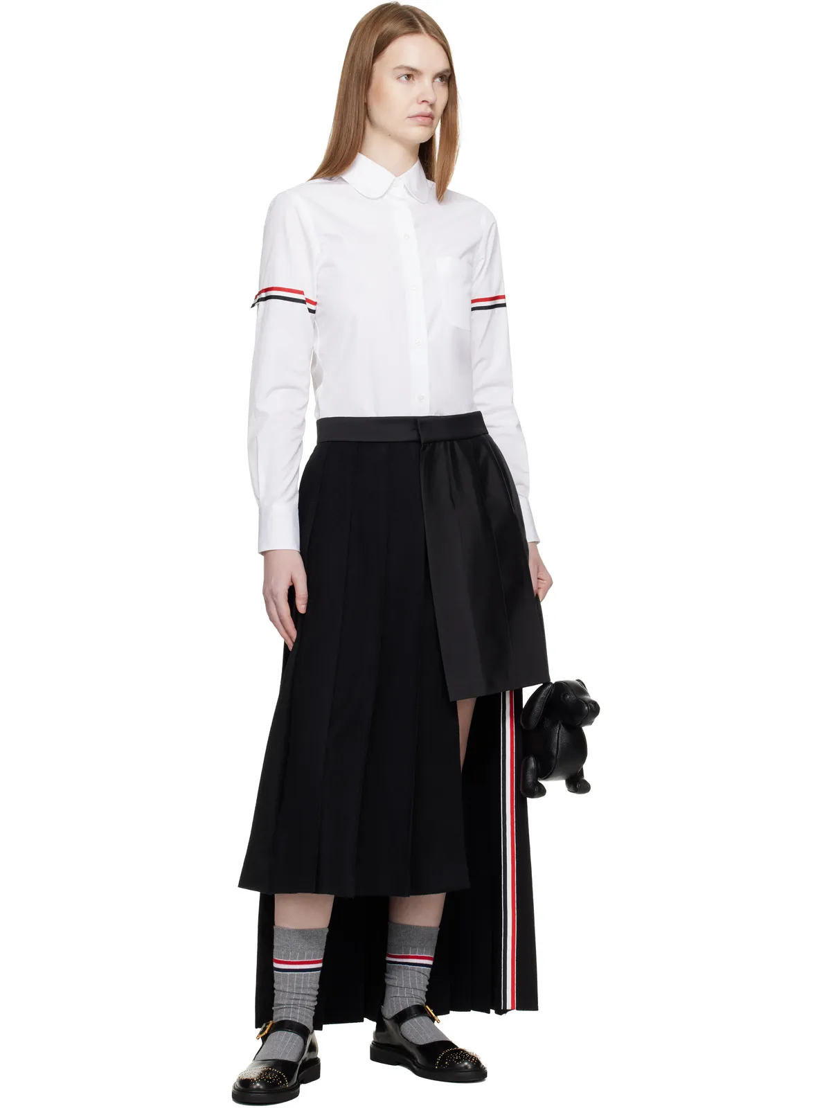 Thom Browne Poplin Armbands Classic ラウンドカラー シャツ - 画像5