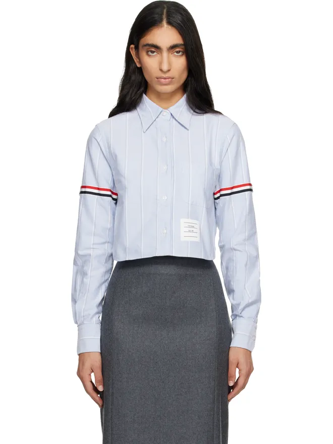 Thom Browne Thom Browne Oxford Armband Cropped Round Collar シャツの商品画像