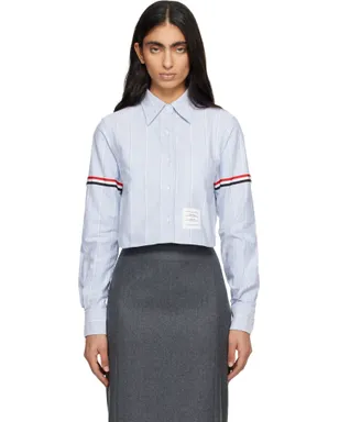 Thom Browne Oxford Armband Cropped Round Collar シャツ - サムネイル1