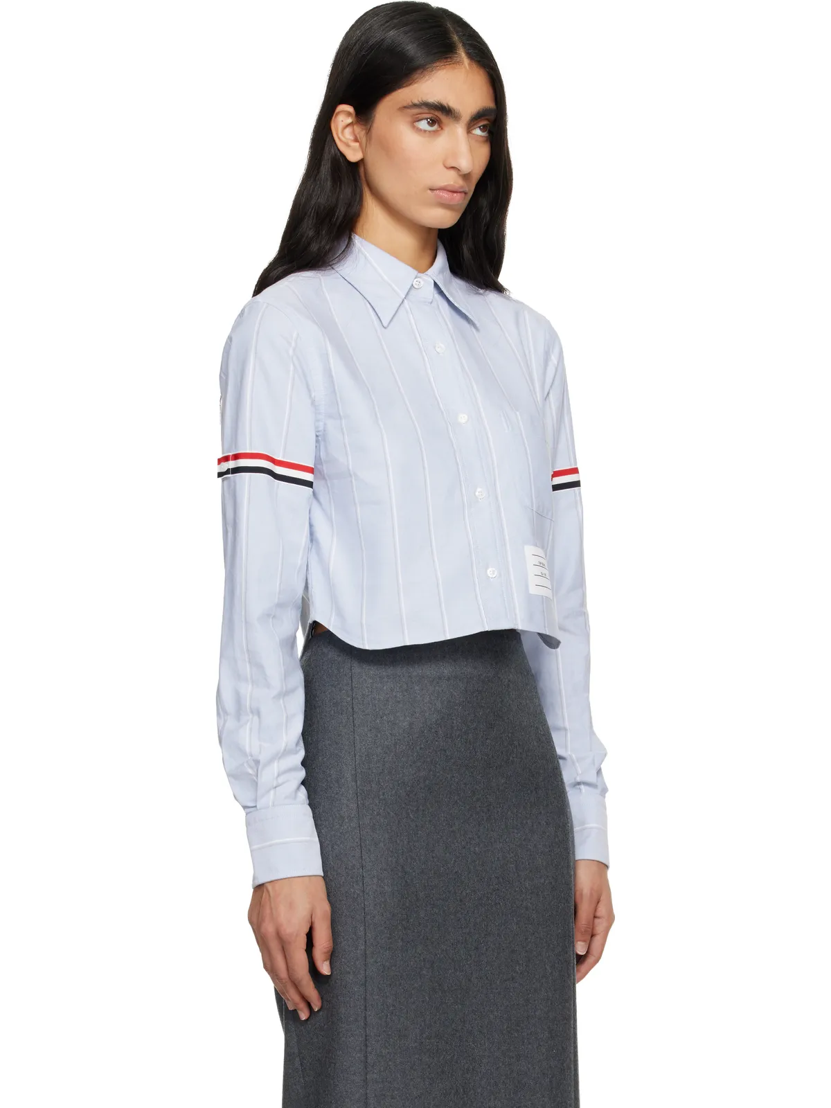Thom Browne Oxford Armband Cropped Round Collar シャツ - 画像2