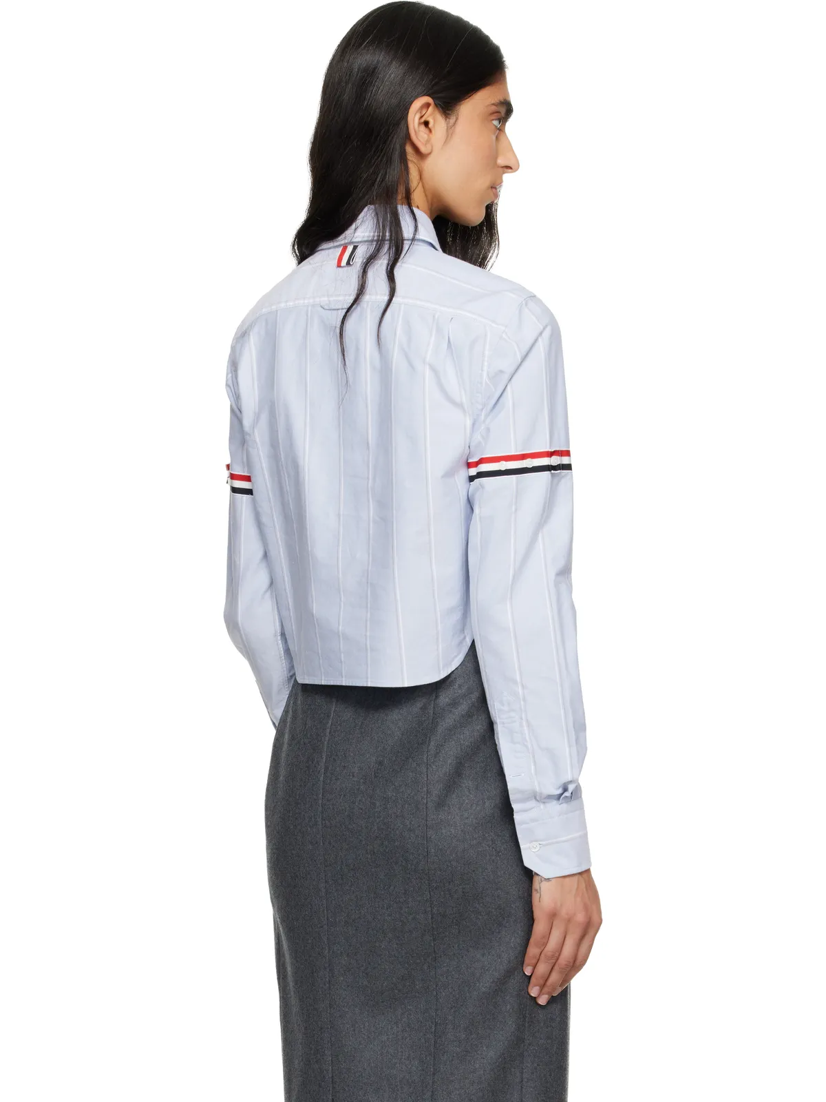 Thom Browne Oxford Armband Cropped Round Collar シャツ - 画像3