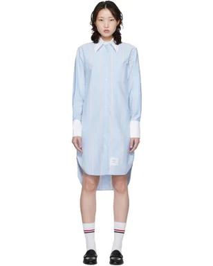 Thom Browne Exaggerated Easy Fit ポインテッドカラー シャツ ミニワンピース - サムネイル1