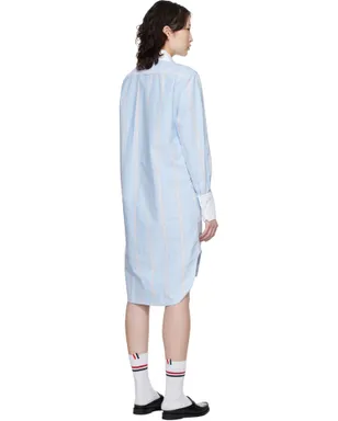 Thom Browne Exaggerated Easy Fit ポインテッドカラー シャツ ミニワンピース - サムネイル3