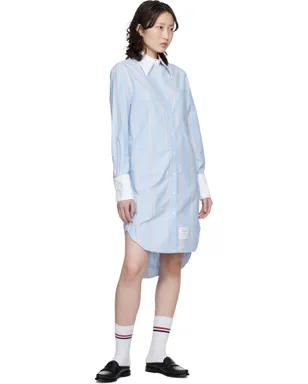Thom Browne Exaggerated Easy Fit ポインテッドカラー シャツ ミニワンピース - サムネイル4