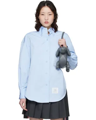 Thom Browne Solid Poplin Armand Supersized クレスト エンブロイダリー シャツ - サムネイル1