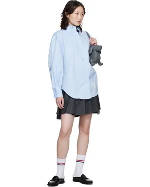 Thom Browne Solid Poplin Armand Supersized クレスト エンブロイダリー シャツ - サムネイル5
