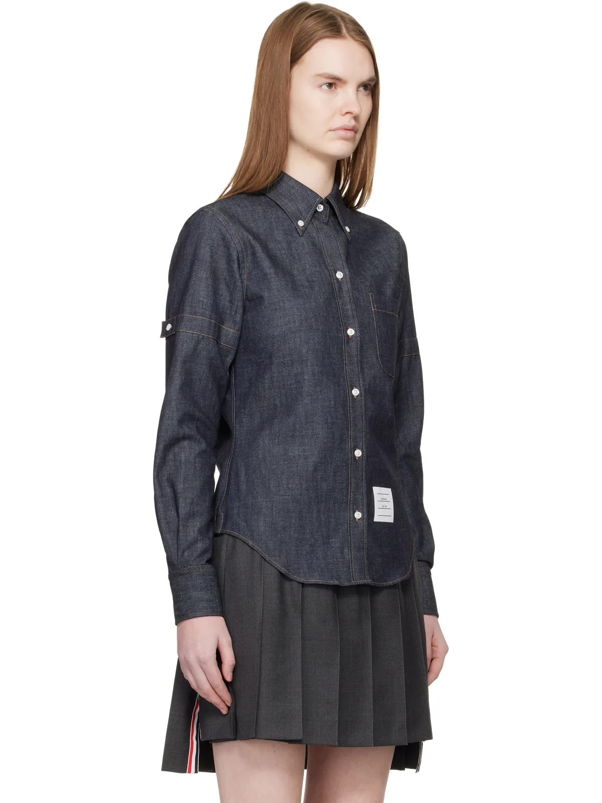 Thom Browne クラシック ポインテッドカラー デニムシャツ - 画像2