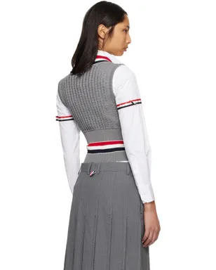 Thom Browne Cricket RWB Stripe Baby Ladder Cable シュランケン ベスト - サムネイル3