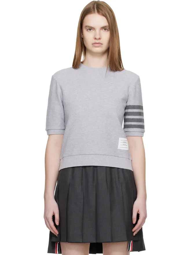 Thom Browne Thom Browne 4-Bar テクスチャード コットンピケ Tシャツの商品画像
