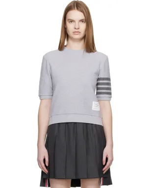 Thom Browne 4-Bar テクスチャード コットンピケ Tシャツ - サムネイル1