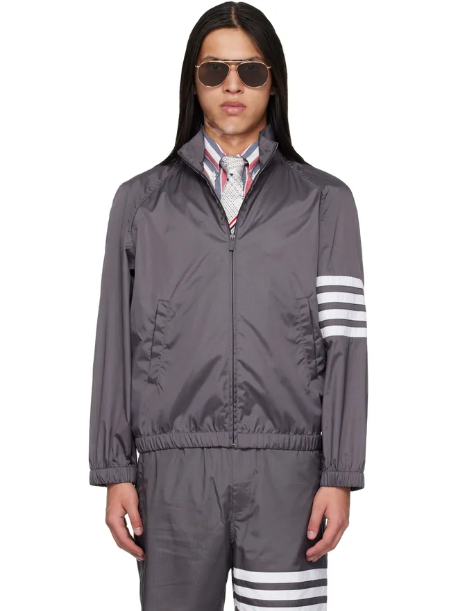 Thom Browne Thom Browne Shiny Ripstop Raglan 4-Bar トラックジャケットの商品画像