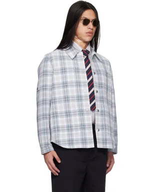 Thom Browne Windowpane Plaid アームバンド ユーティリティジャケット - サムネイル2