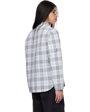 Thom Browne Windowpane Plaid アームバンド ユーティリティジャケット - サムネイル3