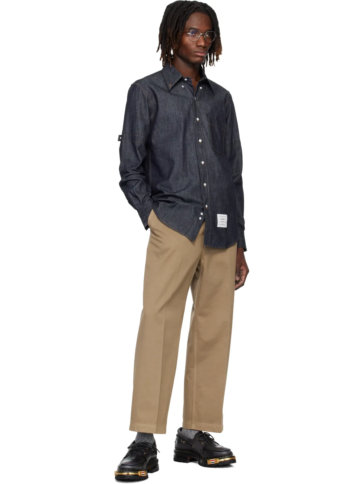 Thom Browne ストレートフィット デニムシャツ - 画像4