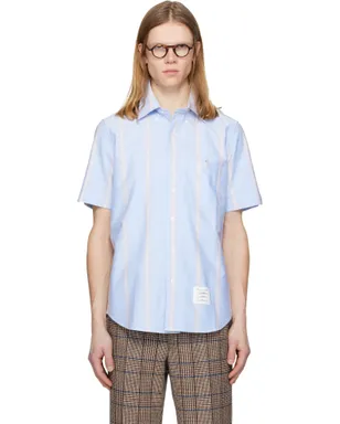 Thom Browne Straight Fit School Stripe 半袖シャツ - サムネイル1
