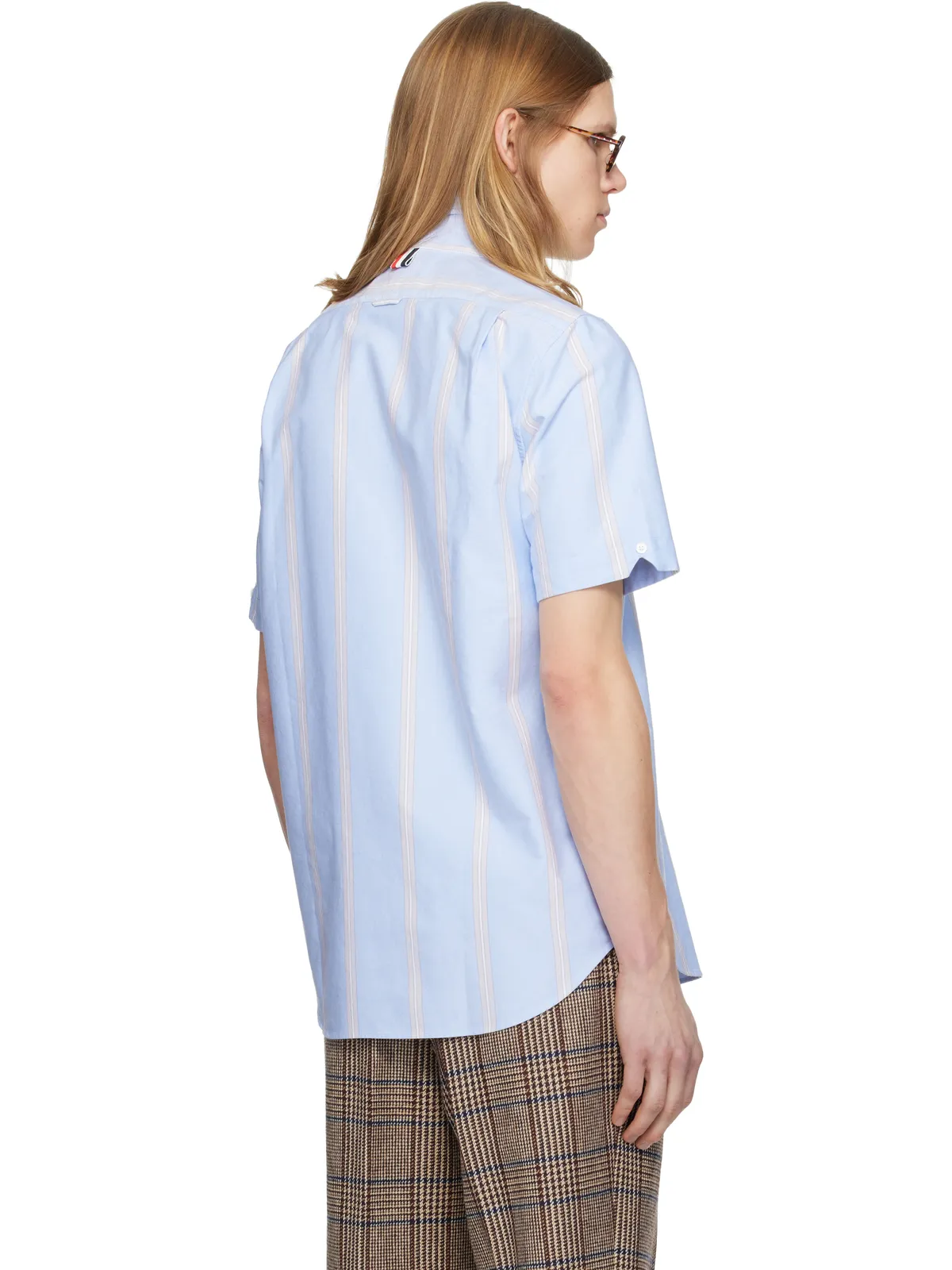 Thom Browne Straight Fit School Stripe 半袖シャツ - 画像3