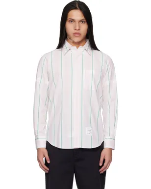 Thom Browne Madras Cotton Classic Stripe Armbandn シャツ - サムネイル1