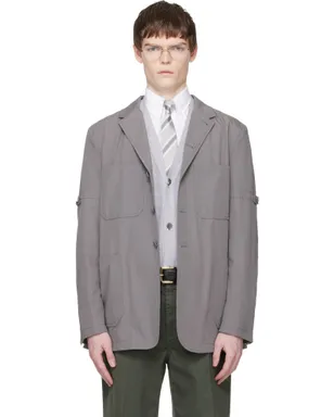 Thom Browne コットン スーチング アームバンド アンコンストラクテッド ジャケット - サムネイル1