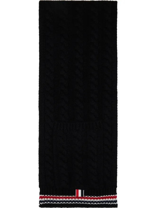 Thom Browne Thom Browne ケーブルステッチ RWB Stripe ポケットマフラーの商品画像