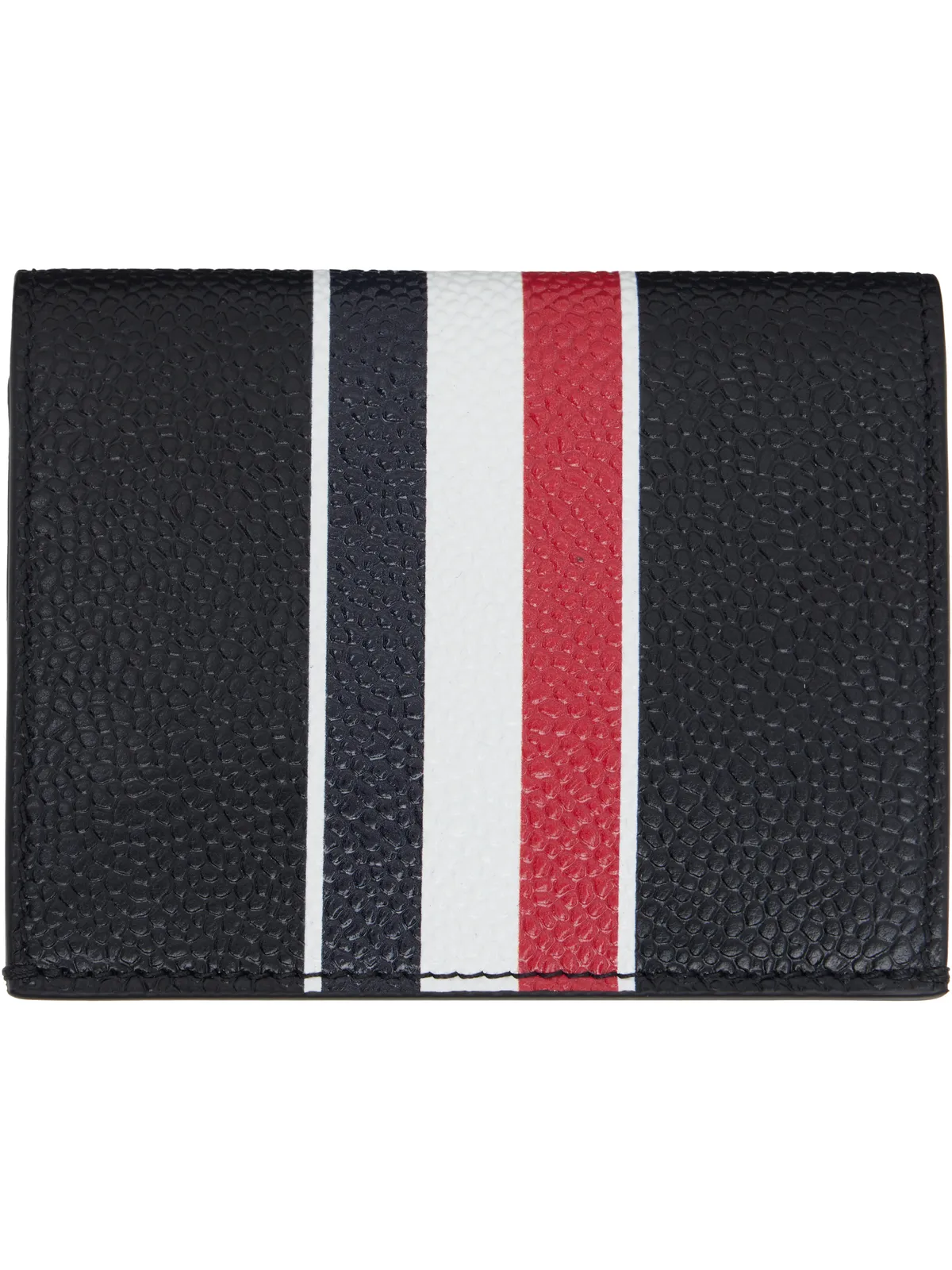 Thom Browne RWB Stripe Double ペブルグレイン カードケース - 画像1