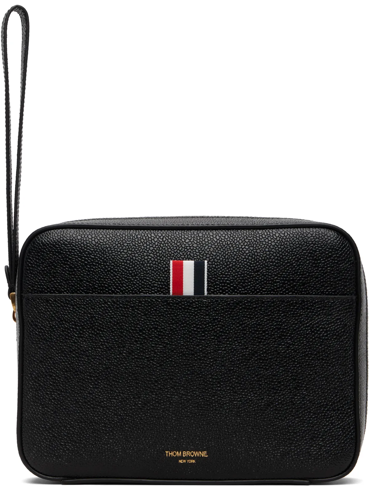 Thom Browne ペブルグレイン レザー ポーチ - 画像1