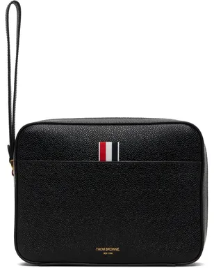 Thom Browne ペブルグレイン レザー ポーチ - サムネイル1