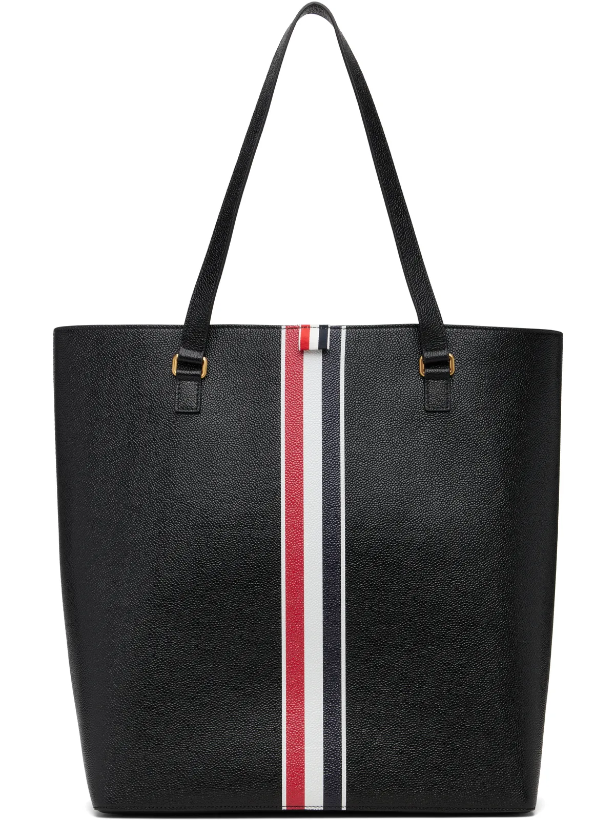 Thom Browne Vertical ペブルグレイン レザー トートバッグ - 画像1