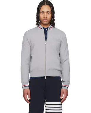 Thom Browne 'Browne 65' Intarsia Zip Up ボンバージャケット - サムネイル1