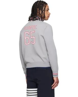Thom Browne 'Browne 65' Intarsia Zip Up ボンバージャケット - サムネイル3